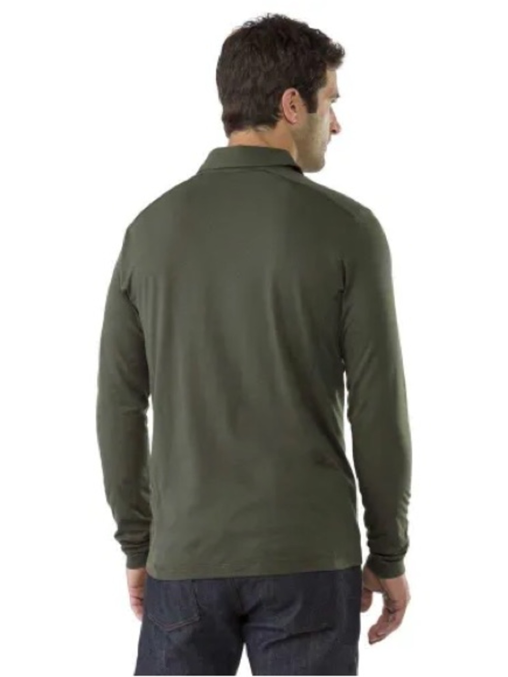 Arc'teryx A2B Long Sleeve Polo Shirt in Green Mens Size S - Picture 2 of 9
